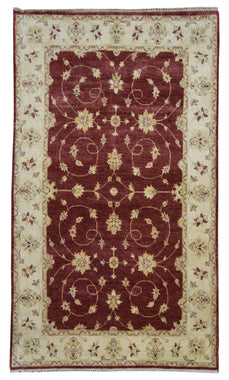 Indian Rug Hand Knotted Oriental Rug Peshawar Oriental Rug 5'X8'6