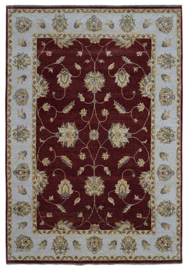 Indian Rug Hand Knotted Oriental Rug Peshawar Oriental Rug 6'7X9'6