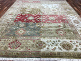 Indian Rug Hand Knotted Oriental Rug Rare Fine Paeh Garden Oriental with Silk Rug 8'1x9'10