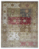 Indian Rug Hand Knotted Oriental Rug Rare Fine Paeh Garden Oriental with Silk Rug 8'1x9'10