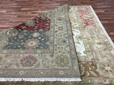 Indian Rug Hand Knotted Oriental Rug Rare Fine Paeh Garden Oriental with Silk Rug 8'1x9'10