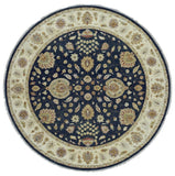 Indian Rug Hand Knotted Oriental Rug Round Peshawar Oriental Rug 8'X8'
