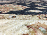 Indian Rug Hand Knotted Oriental Rug Round Peshawar Oriental Rug 8'X8'