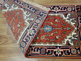 Indian Rug Hand Knotted Oriental Rug Serapi Oriental Area Rug 1'11X4'