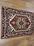 Indian Rug Hand Knotted Oriental Rug Serapi Oriental Area Rug 2'1X2'11