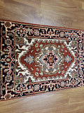 Indian Rug Hand Knotted Oriental Rug Serapi Oriental Area Rug 2'1X2'11