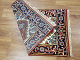 Indian Rug Hand Knotted Oriental Rug Serapi Oriental Area Rug 2'X3'2