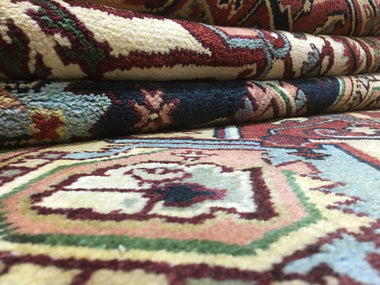 Indian Rug Hand Knotted Oriental Rug Serapi Oriental Area Rug 9'X11'9