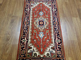 Indian Rug Hand Knotted Oriental Rug Serapi Oriental Rug 2'1X4'1