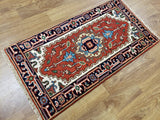 Indian Rug Hand Knotted Oriental Rug Serapi Oriental Rug 2'1X4'