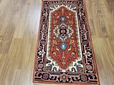 Indian Rug Hand Knotted Oriental Rug Serapi Oriental Rug 2'2X4'
