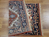 Indian Rug Hand Knotted Oriental Rug Serapi Oriental Rug 2'X3'1