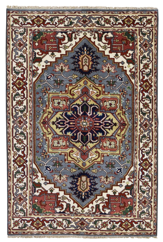 Indian Rug Hand Knotted Oriental Rug Serapi Oriental Rug 5'1X7'11