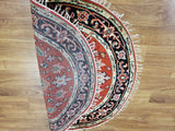 Indian Rug Hand Knotted Oriental Rug Serapi Round Oriental Rug 4'1X4'1