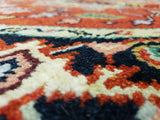 Indian Rug Hand Knotted Oriental Rug Serapi Round Oriental Rug 4'1X4'1