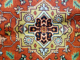 Indian Rug Hand Knotted Oriental Rug Serapi Round Oriental Rug 4'1X4'1
