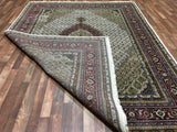 Indian Rug Hand Knotted Oriental Rug Silk Mahi Tabriz Oriental Rug 7'8 x 10'