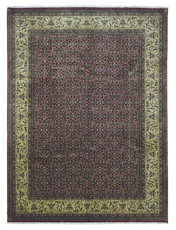 Indian Rug Hand Knotted Oriental Rug Tabriz Large Oriental Rug 8'10x11'9