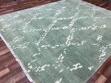 Indian Rug Hand Knotted Oriental Rug Turkish Knot Oushak Oriental Area Rug 8'1X10'