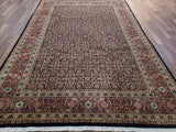 Indian Rug Hand Knotted Oriental Rug Very Fine Herati Oriental Rug 5'10x8'10