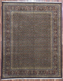 Indian Rug Hand Knotted Oriental Rug Very Fine Herati Oriental Rug 7'9x9'10