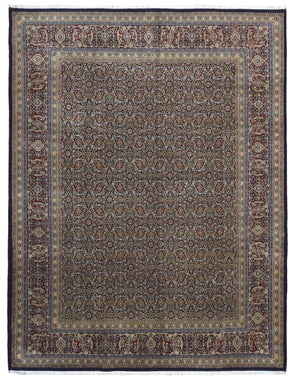 Indian Rug Hand Knotted Oriental Rug Very Fine Herati Oriental Rug 7'9x9'10