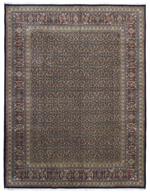 Indian Rug Hand Knotted Oriental Rug Very Fine Herati Oriental Rug 7'9x9'10