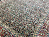 Indian Rug Hand Knotted Oriental Rug Very Fine Herati Oriental Rug 8'9 x 11'11