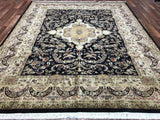 Very Fine Large Silk Tabriz Oriental Rug 7'8X9'7