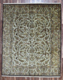 Indian Rug Hand Knotted Oriental Rug Very Fine Large Tabriz Oriental Rug 7'9x9'7