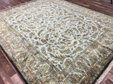 Indian Rug Hand Knotted Oriental Rug Very Fine Large Tabriz Oriental Rug 7'9x9'7
