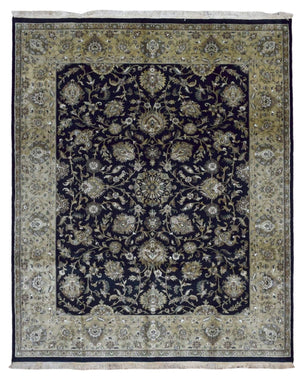Indian Rug Hand Knotted Oriental Rug Very Fine Large Tabriz Oriental Rug 8'X10'