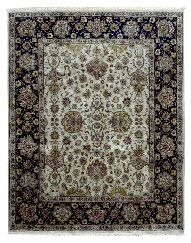 Indian Rug Hand Knotted Oriental Rug Very Fine Large Tabriz Oriental Rug 8'X10'