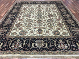Indian Rug Hand Knotted Oriental Rug Very Fine Large Tabriz Oriental Rug 8'X10'