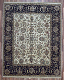 Indian Rug Hand Knotted Oriental Rug Very Fine Large Tabriz Oriental Rug 8'X10'