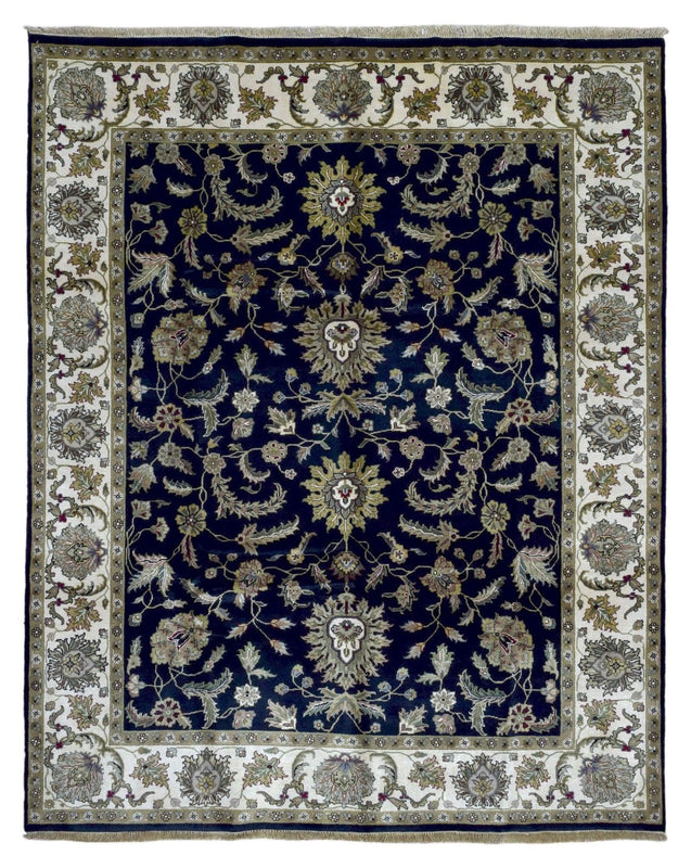 Indian Rug Hand Knotted Oriental Rug Very Fine Large Tabriz Oriental Rug 8'X10'