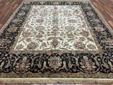 Indian Rug Hand Knotted Oriental Rug Very Fine Large Tabriz Oriental Rug 8'X10'