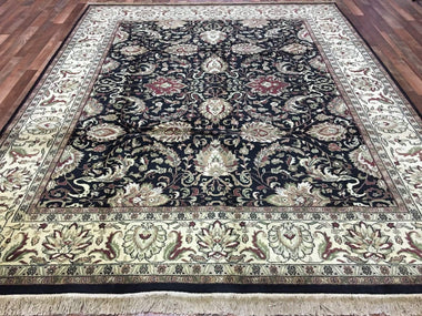 Indian Rug Hand Knotted Oriental Rug Very Fine Large Tabriz Oriental Rug 8'x10'