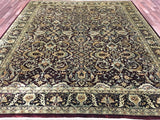 Indian Rug Hand Knotted Oriental Rug Very Fine Large Tabriz with Silk Oriental Rug 7'10 x 10'