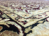 Indian Rug Hand Knotted Oriental Rug Very Fine Large Tabriz with Silk Oriental Rug 7'10 x 10'