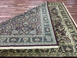 Indian Rug Hand Knotted Oriental Rug Very Fine Large Tabriz with Silk Oriental Rug 7'10 x 10'