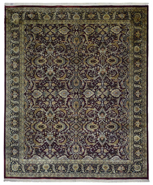 Indian Rug Hand Knotted Oriental Rug Very Fine Large Tabriz with Silk Oriental Rug 7'10 x 10'