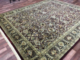 Indian Rug Hand Knotted Oriental Rug Very Fine Large Tabriz with Silk Oriental Rug 7'10 x 10'