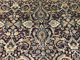 Indian Rug Hand Knotted Oriental Rug Very Fine Large Tabriz with Silk Oriental Rug 7'10 x 10'