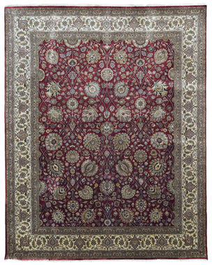 Indian Rug Hand Knotted Oriental Rug Very Fine Mahal Oriental Area Rug 8' x 10'