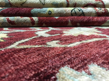 Indian Rug Hand Knotted Oriental Rug Very Fine Mahal Oriental Area Rug 9' x 12'1