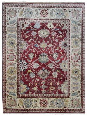 Indian Rug Hand Knotted Oriental Rug Very Fine Mahal Oriental Area Rug 9' x 12'1