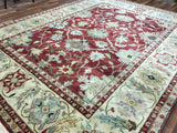 Indian Rug Hand Knotted Oriental Rug Very Fine Mahal Oriental Area Rug 9' x 12'1