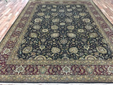 Indian Rug Hand Knotted Oriental Rug Very Fine Mahal Oriental Area Rug 9' x 12'