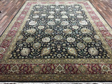 Indian Rug Hand Knotted Oriental Rug Very Fine Mahal Oriental Area Rug 9' x 12'